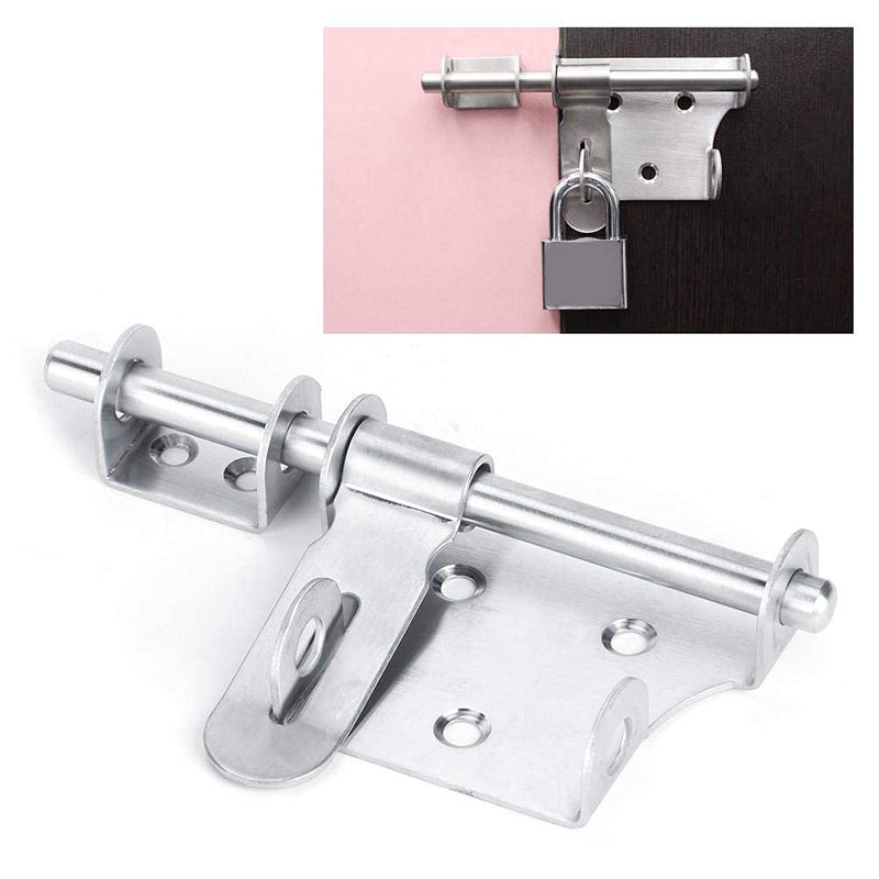 Door Lock Bolt, Stainless Steel Security Door Barrel Bolt Hasp Hardware Accessories for Barn Warehouse Garden Gates Shed Doors
