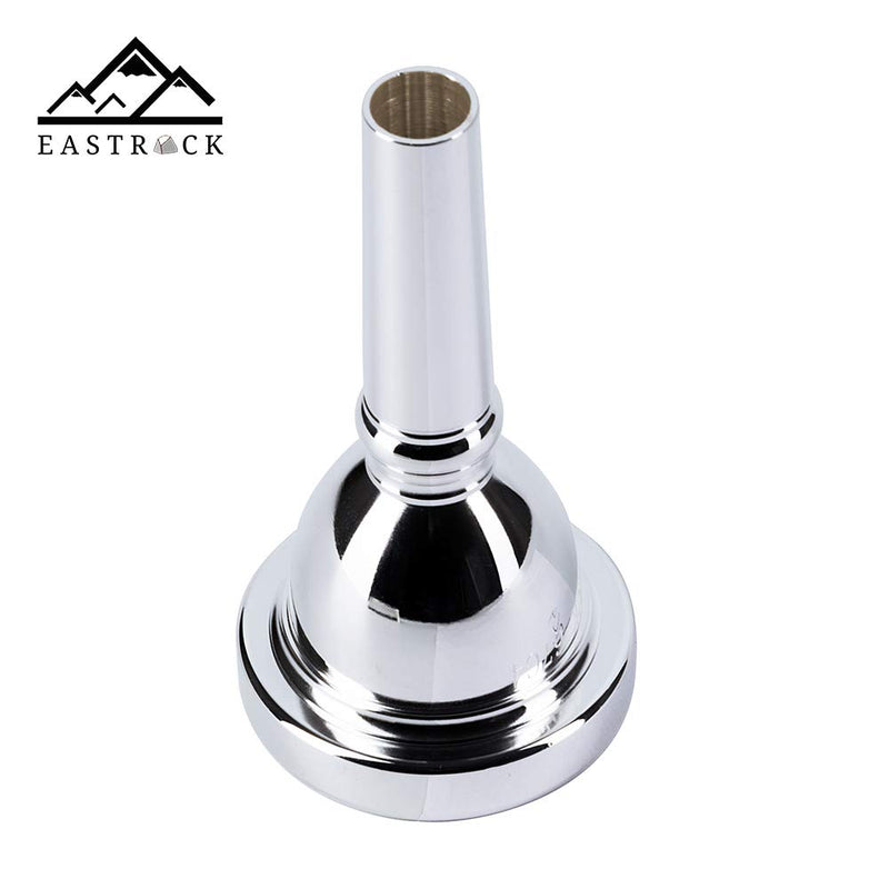 EastRock Trombone Mouthpiece,Silver Plated Trombone Mouthpiece 6.5AL,Gift for Trombone Players JDTM-6.5AL