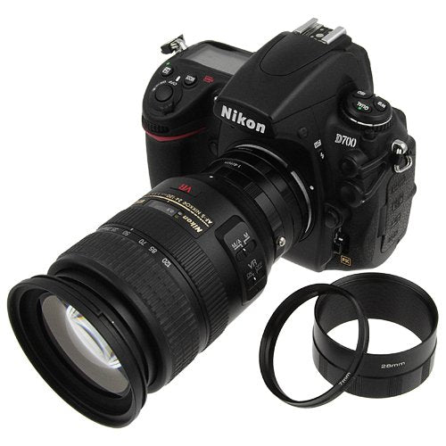 Fotodiox Macro Extension Tube Set Compatible with Nikon F Mount Cameras for Extreme Close-up Photography Macro Tube Set
