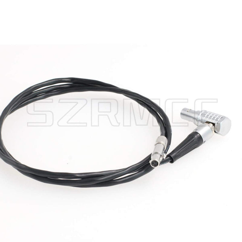 SZRMCC 0B 2 Pin Male to 3 Pin Female Power Cable for ARRI Camera to Odyssey7Q 7Q+ 7 Monitor (Right Angle) Right Angle
