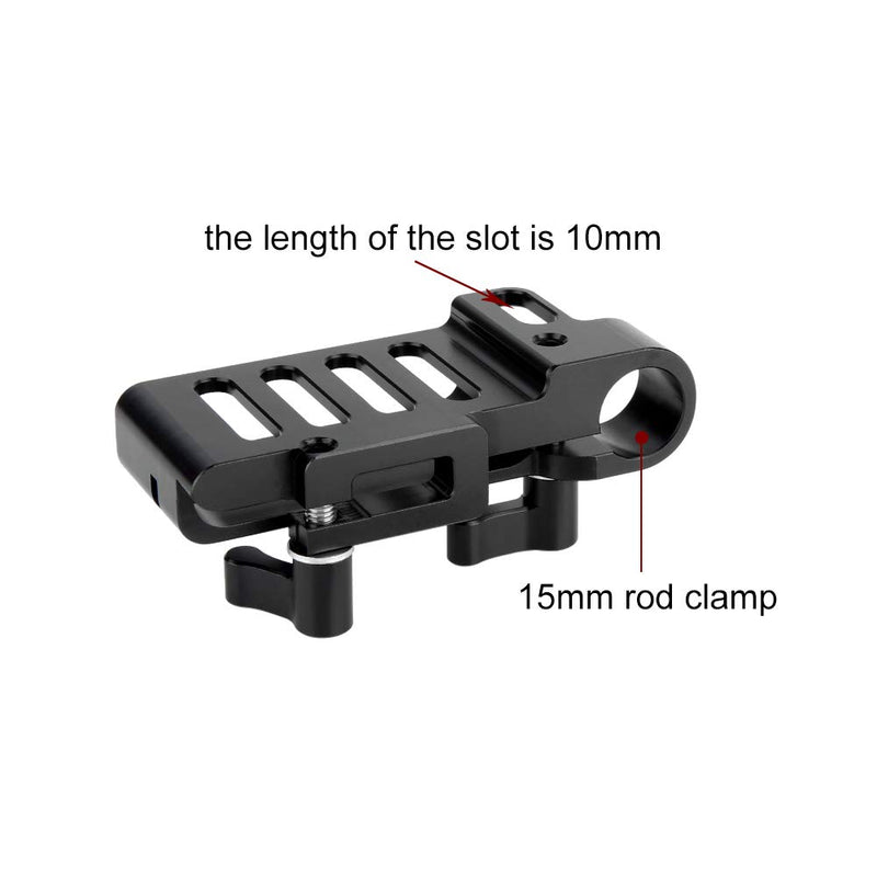 NICEYRIG T5 SSD Mount with 15mm Single Rod Clamp Applicable BMPCC 4K & 6K, Samsung T5 Camera Bracket - 280