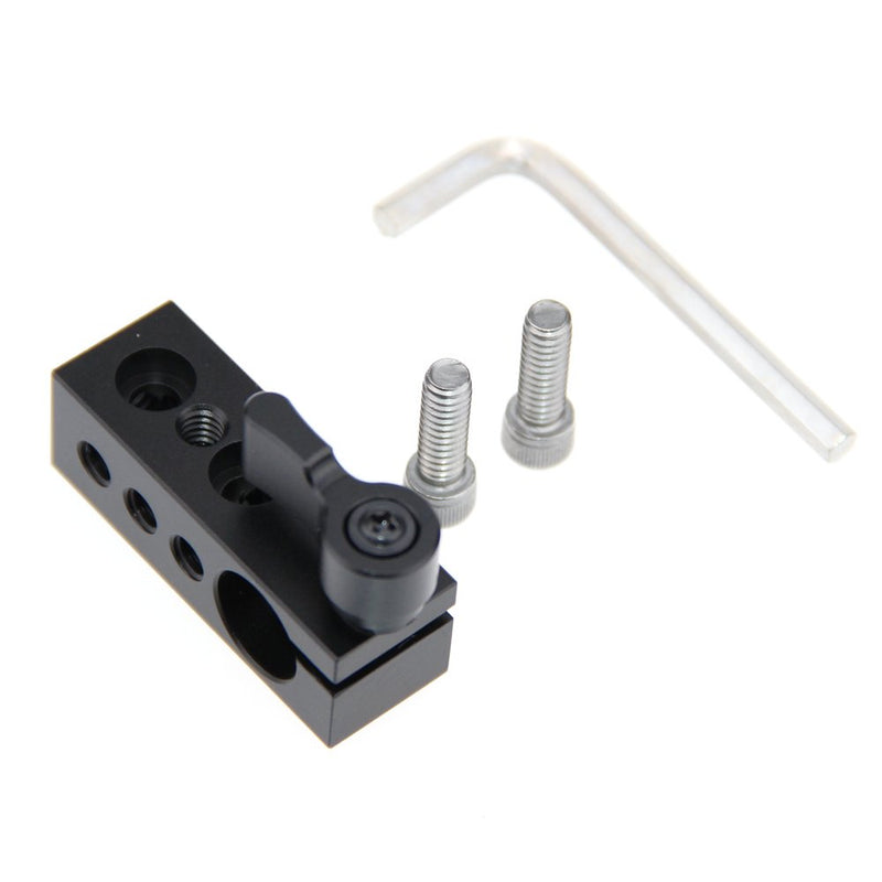 CAMVATE 1/4" Thread 15mm Rod Clamp for SLR Camera Support Rig Monitor LED Handle Grip