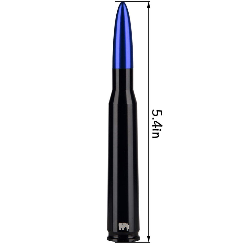 ONE250 Bullet Style Antenna for Toyota Tundra All Models (1999-2022) & Toyota Tacoma Models (1995-2016) - Designed for Optimized FM/AM Reception (Blue) Blue