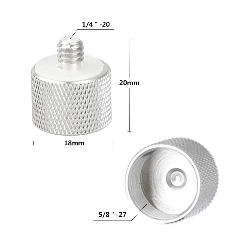 CAMVATE 5/8"-27 Female to 5/8"-27 Male Thread Rod + Multifunction Screw Adapters for Microphone Mount - 2555