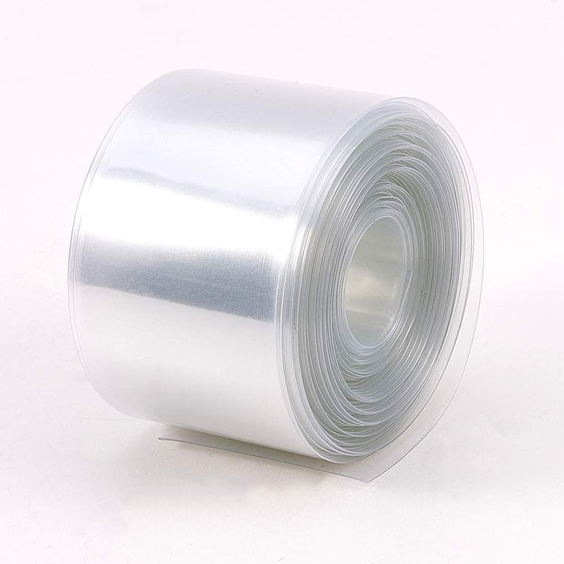 Auniwaig Battery Heat Shrink Tube PVC Heat Shrink Tubing Flat 40mm Width 8m Long for Big Battery Pack Power, Clear 1PCS