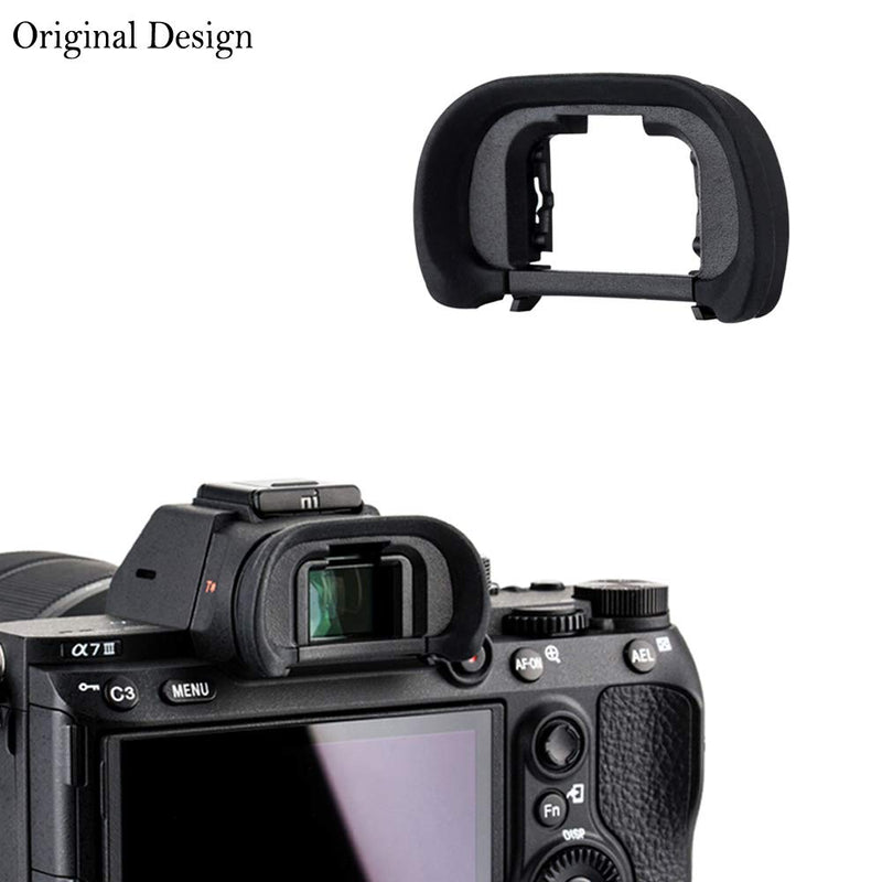 2 Packs Eyecup Eyepiece Eyeshade for Sony a7III a7II a7 a7R IV a7R II a7R III a7S II a9 a58 a99 II Viewfinder Replaces Sony FDA-EP18 FDA-EP16 FDA-EP15 Eye Cup Original+Extended