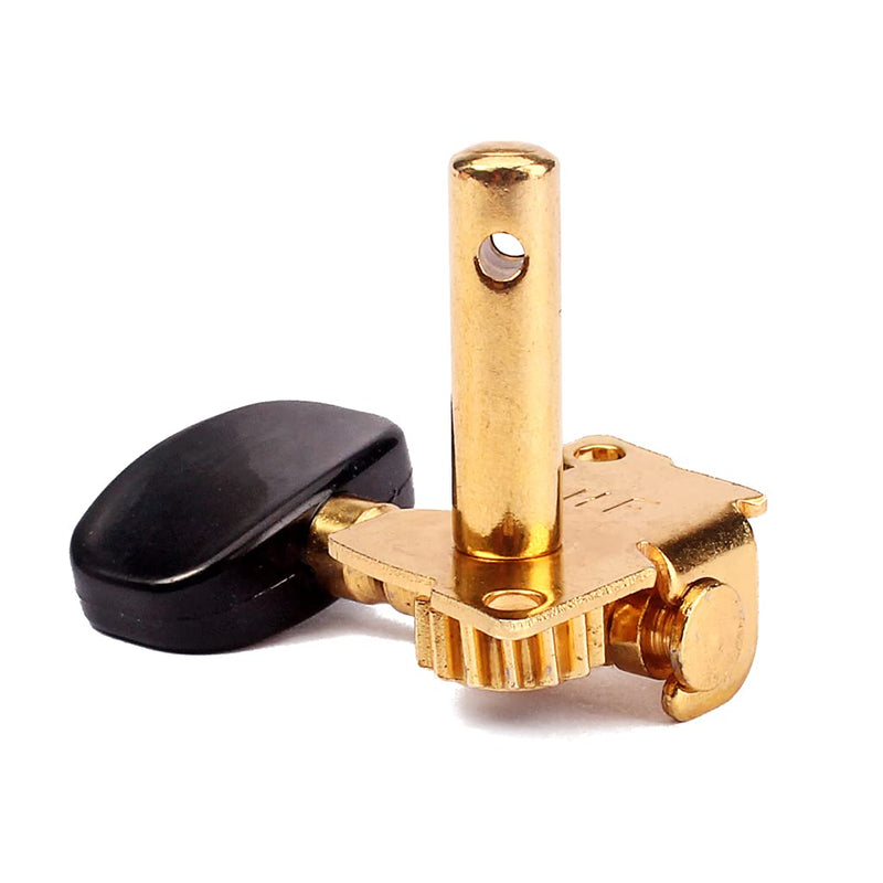 Alnicov 2R2L Tuning Peg Machine Head Open-gear Guitar Tuners for Ukulele 4 String Guitar Gold-Plated