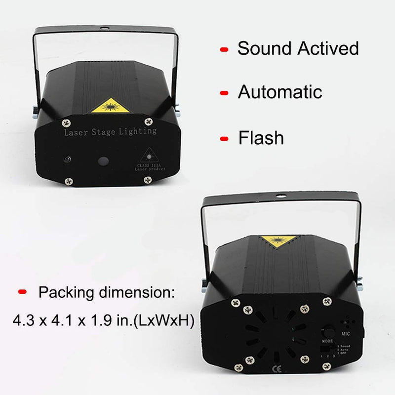 [AUSTRALIA] - Party Lights,Disco DJ Lights Rave Stage Lighting Projector Effect Sound Activated Flash Strobe Light with Remote Control for Parties Home Show Bar Club Birthday KTV DJ Pub Karaoke Christmas Holiday 