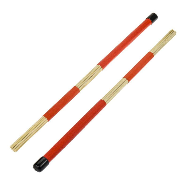 Bitray Drum Sticks Set, 1 Pair Drum Wire Brushes Retractable Drum Stick Brush, 1 Pair Rods Drum Brushes and 1 Pair Classic Maple Wood Drum Sticks with Storage Bag for Jazz Folk Acoustic Music Lover