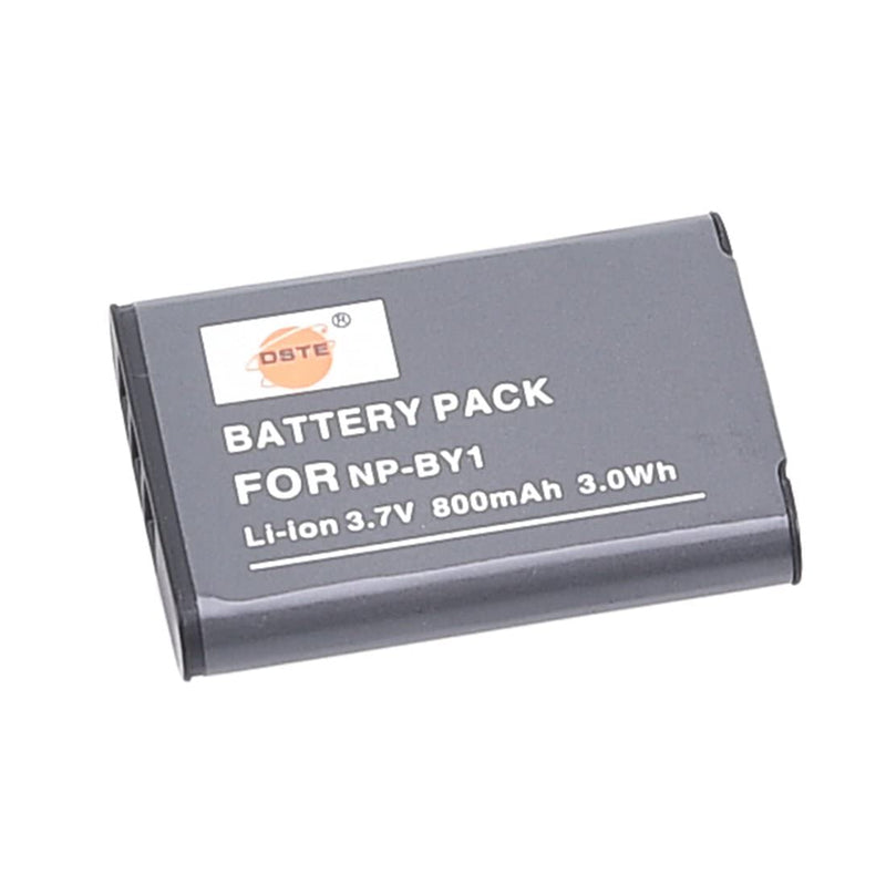 DSTE Replacement for 2X NP-BY1 Li-ion Battery Pack + Travel Car Charger DC16 Compatible Sony HDR-AZ1 HDR-AZ1VR HDR-AZ1VB HDR-AZ1VW Camera