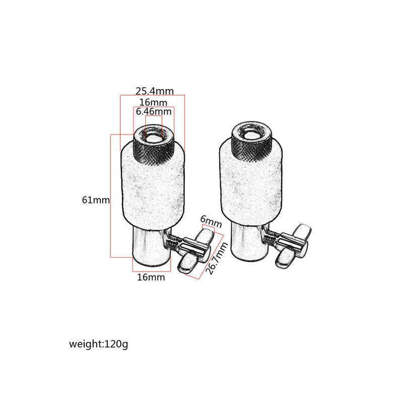 Alnicov 2Pcs Hi-Hat Clutch For Hi Hat Cymbal Alloy standard Jazz Drum Percussion Instrument Parts & Accessories