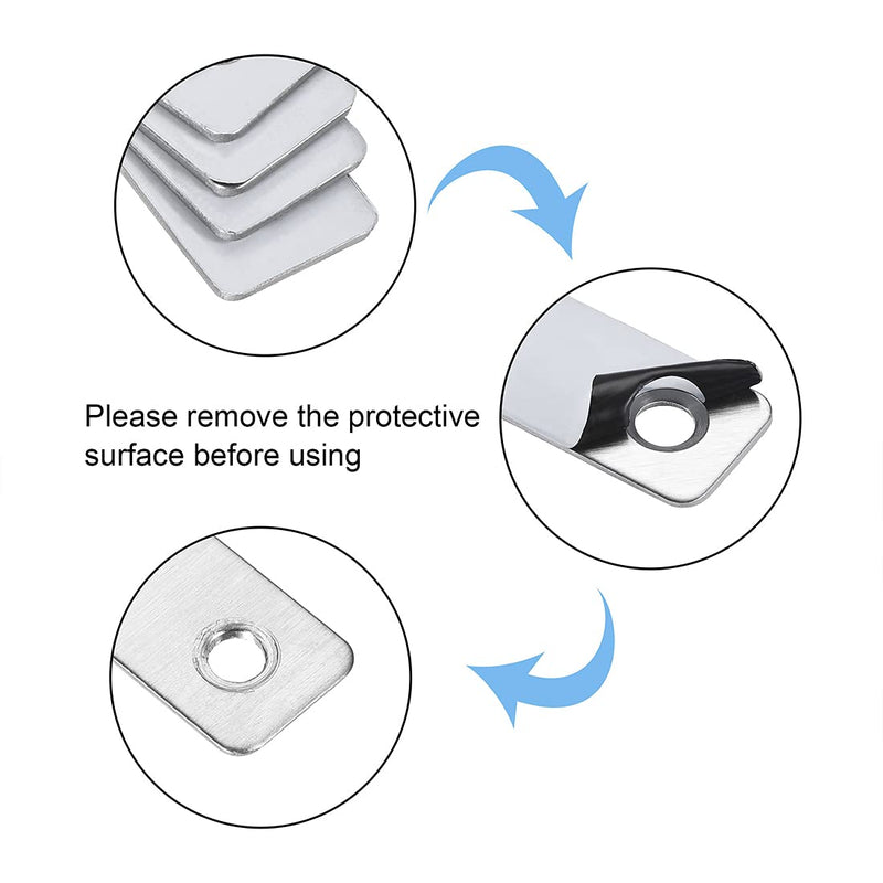 uxcell Repair Plate, 96mmx20mm, Flat Fixing Mending Corner Brace Bracket Connector, Pack of 8