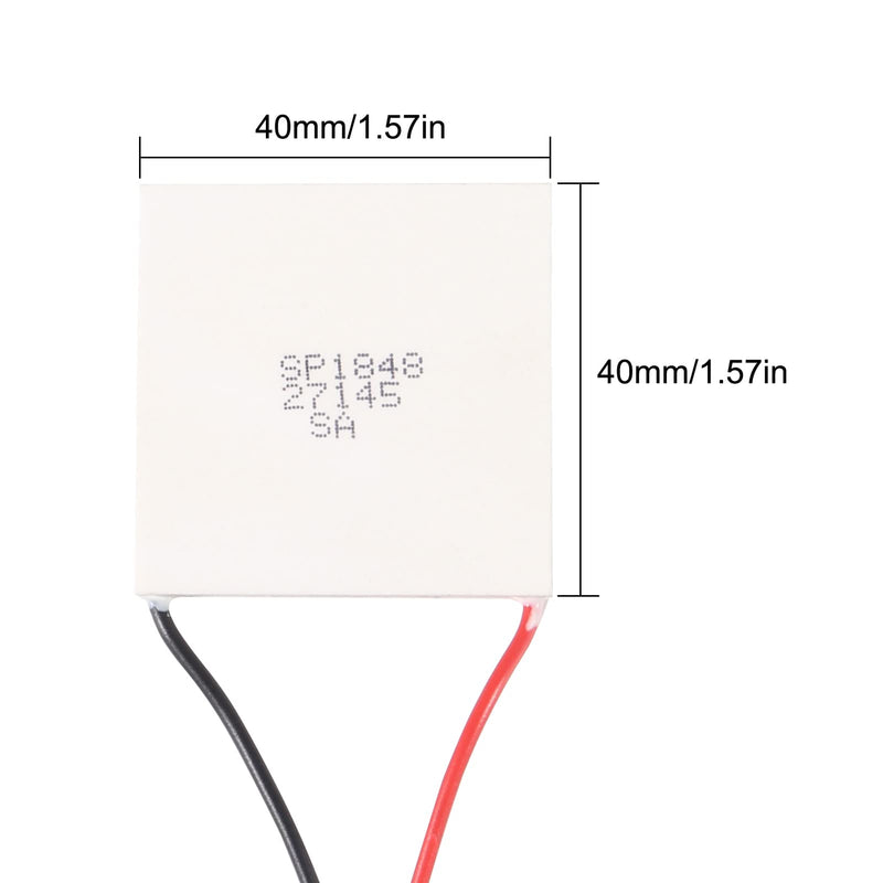 6PCS SP1848-27145 Peltier TEG Module Heatsink Semiconductor Thermoelectric Generator Cooler Cooling Power Plate Module 40 x 40 mm 150℃