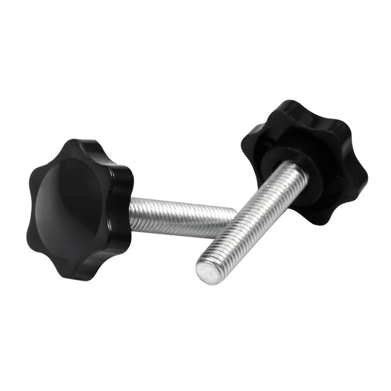 SPEEDWOX 6 Pcs Clamping Screw Knob M8 x 40 Plum Hex Shaped Hand Knobs Knurled Thumb Screw Handle Clamping Knob Male Thread Metric Thread M8*40