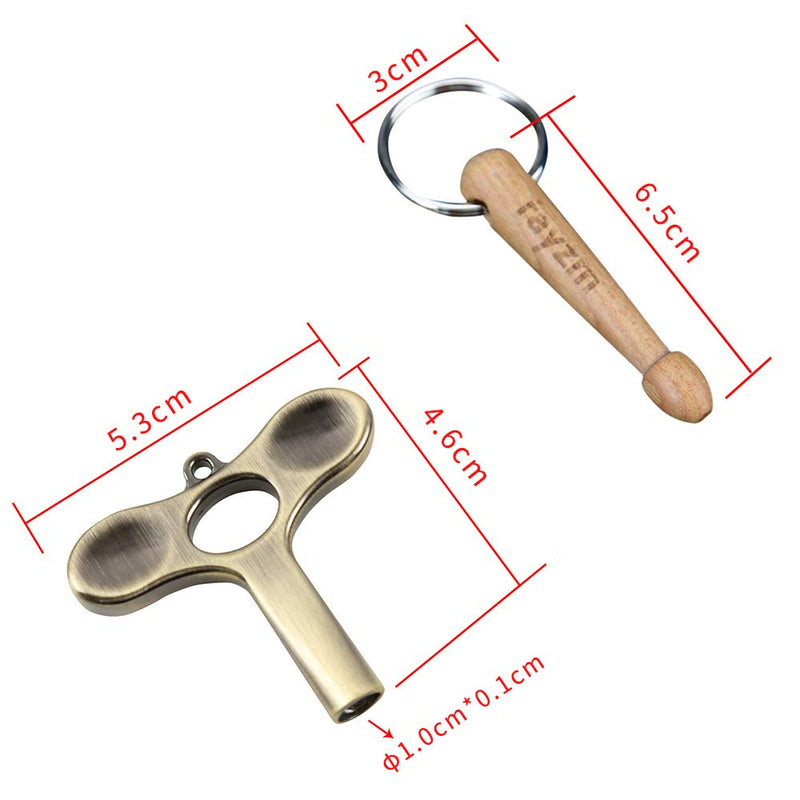 Rayzm Standard Drum Key, Continuous Motion Speed Key and Drumstick Beer Bottle Opener, Novelty Gift for Drummers (Pack of 3) (DK1) DK1