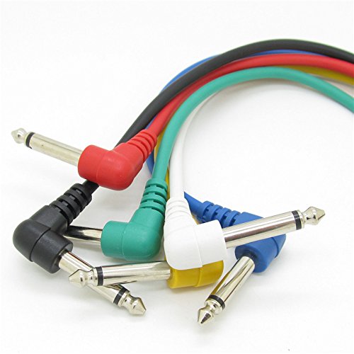 [AUSTRALIA] - Patch Cable Guitar Connection Cable Wire Effect Pedal Cable Short Anti-Noise Audio Cable Pack of 6 