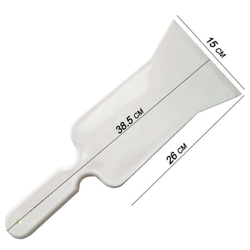 Auto Bulldozer Squeegee for Vehicle Rear Front Windshield Foil Film Wrapping Tools Car Window Snow Ice Scrubber Tint Tools (Flat Edge) White