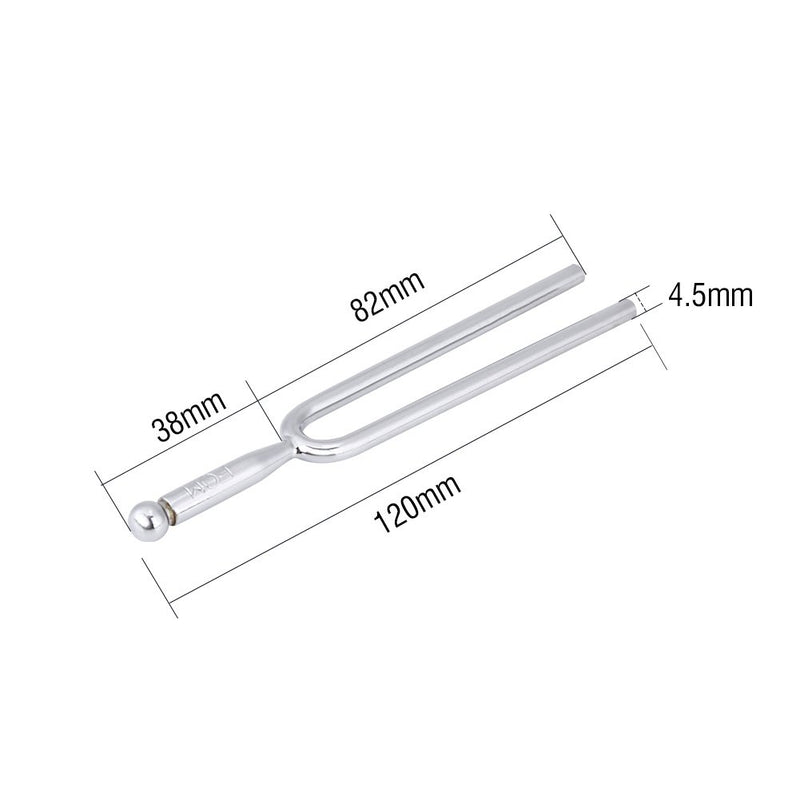 Turning Fork, Stainless Steel A 440 Hz Violin Guitar Tuner Instrument with Soft Shell Case