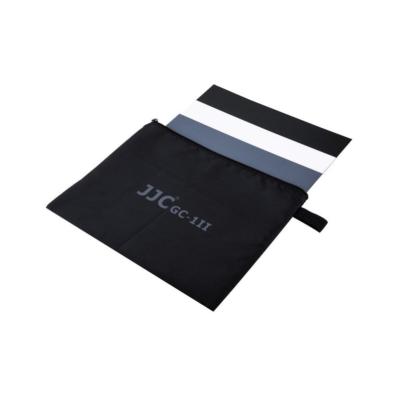 JJC 10" x 8" PVC White Balance Card Set for Achieving Perfect Color Balance in Your Photos - Including an 18% Neutral Grey Card, a White Card and a Black Card 8" x 10"