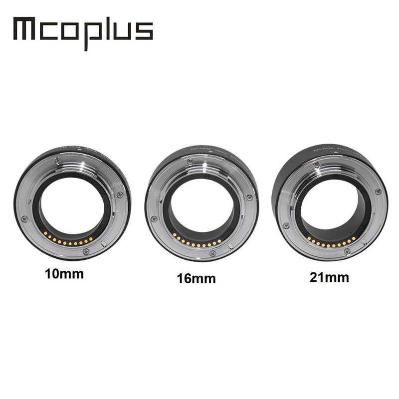 Mcoplus Metal Bayonet Automatic Macro Extension Tube Set 10mm & 16mm &21mm for FujiFilm XF Mount Camera and Lens/Such as Fuji X-Pro1, X-E1, X-M1, X-A1, X-E2