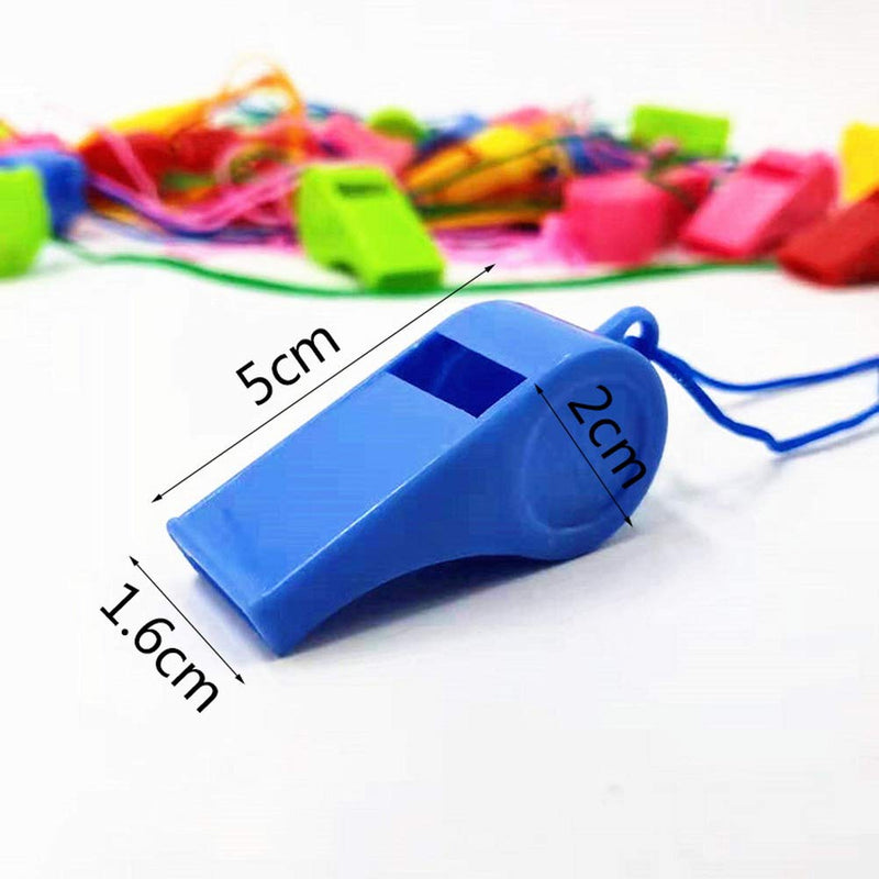 kuou 12pcs Sports Whistles, 7 Plastic Whistles and 5 Metal Whistles Coaches Referee Whistles Colorful Whistles with Lanyards for Coach Referee (Random Color)