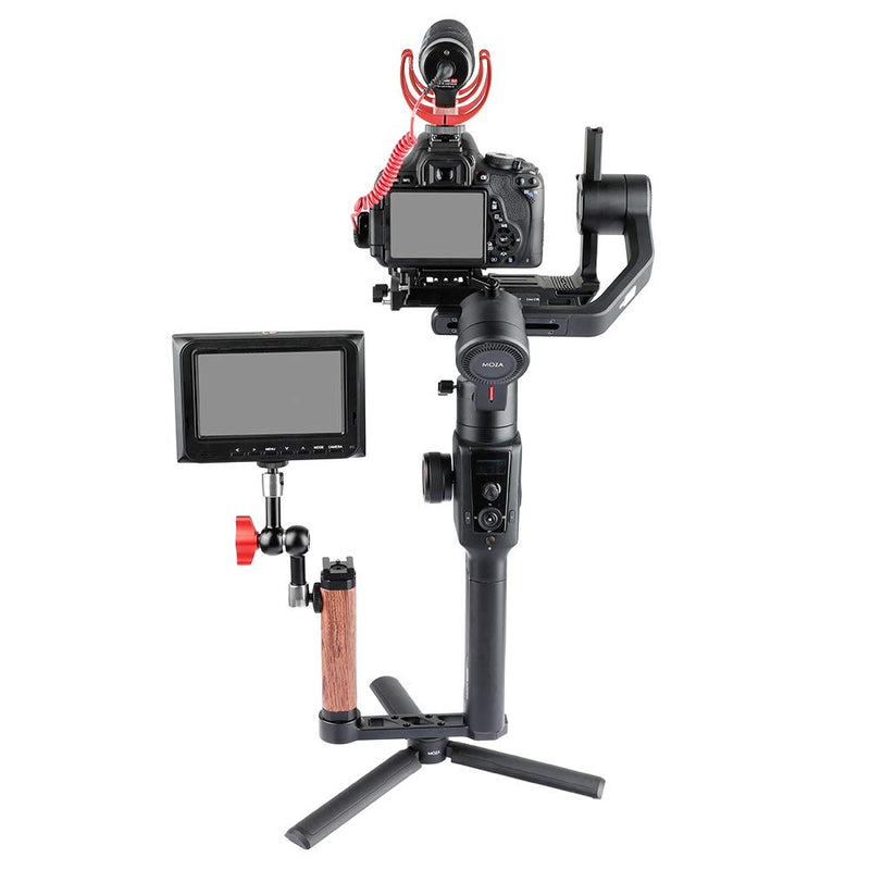 CAMVATE Wooden Handle Grip L-Shape with Shoe Mount for RoninS/Zhiyun Crane Series Handheld Gimbal