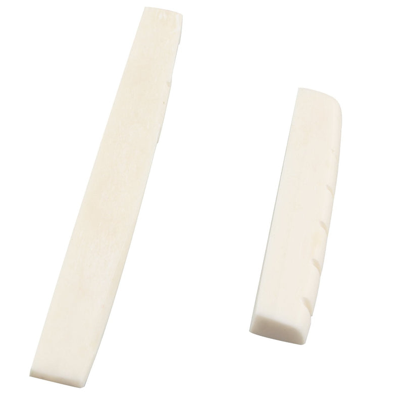 Futheda 6PCS 3 Sets 6 String Guitar Bridge Saddle and Nut Made of Real Bone for Acoustic Guitar Replacement Parts