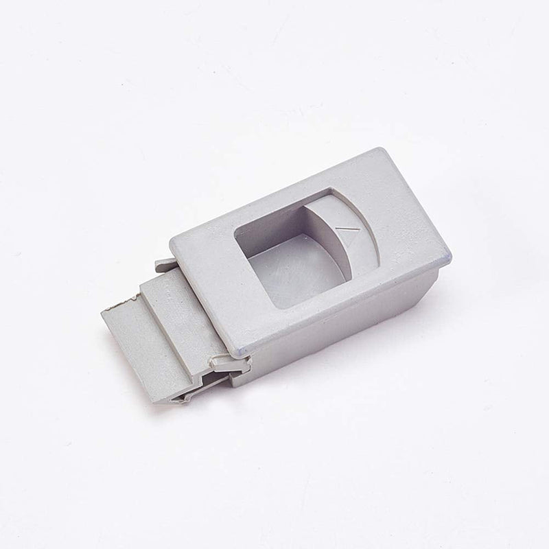 MroMax Plastic Slide Latch Window Door Inside Pull Rectangular 61mm Length Grey 6pcs