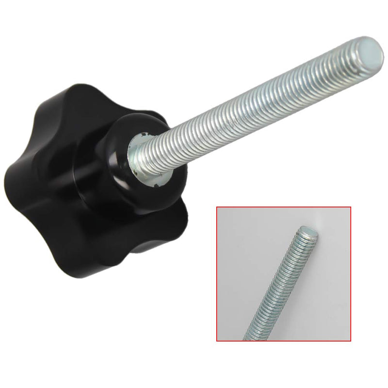 Aicosineg M8 x 70mm Male Thread 40mm Dia Star Knobs Grips Handle Hardware Zinc Stud Replacement for Industry Mechanical Equipment Furniture Black Tone 4pcs M8 40*70mm 4pcs