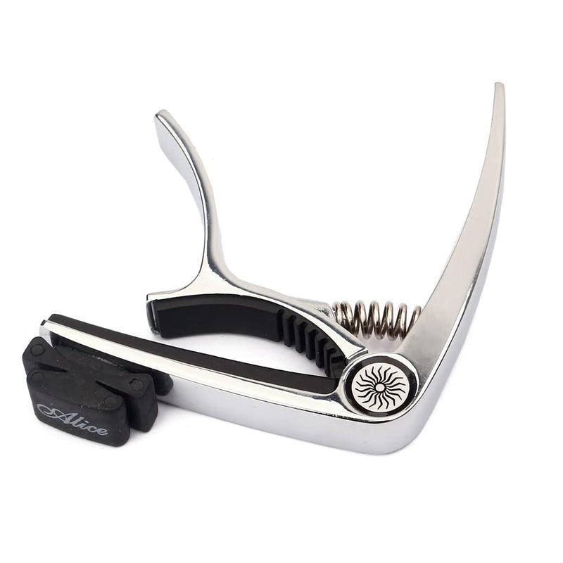 Alnicov Guitar Capo Zinc Alloy with Plectrum Holder for Acoustic Electric Folk Guitar Parts