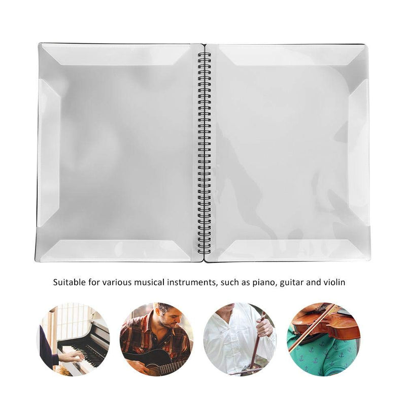 Music Themed Folder, Music Themed File Folder A4 Waterproof ABS Accessories for Piano Guitar Musical Instrument
