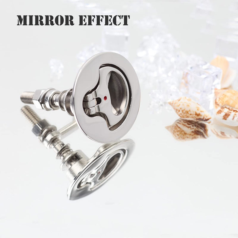 Boat Cam Latch 316 Stainless Steel Marine Boat Hatch Latchs Cam Hatch Pulls with Back Plate Pack of 2
