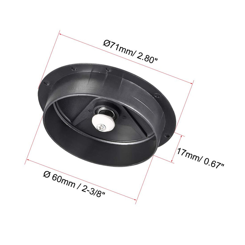 uxcell Cable Hole Cover, 2-3/8" Plastic Desk Grommet for Wire Organizer, 20 Pcs (Black)