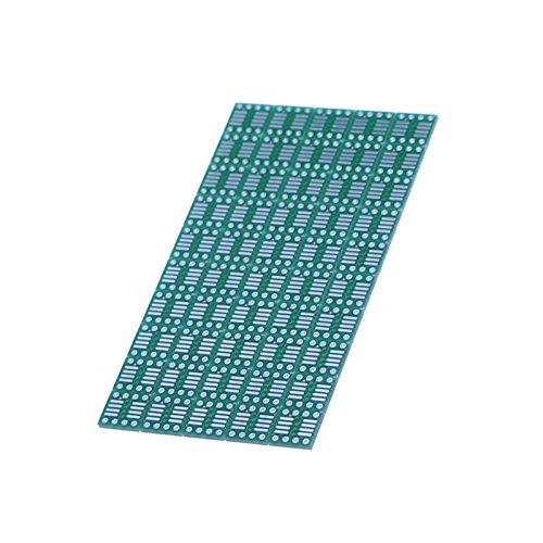 JIUWU 50pcs 8 Pin Double Side Prototype PCB Printed Adapter Board SO MSOP TSSOP SOIC SOP8 to DIP8 Green