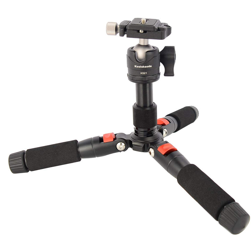 Koolehaoda Travel Portable Mini Tripod Compact Desktop Macro Mini Tripod with Ball Head.(K521-mini Tripod)