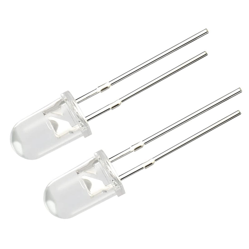 uxcell 1000pcs 5mm White LED Diode Lights Clear Round Transparent 3-3.4V 20mA Super Bright Lighting Bulb Lamps Electronic Component Light Emitting Diodes