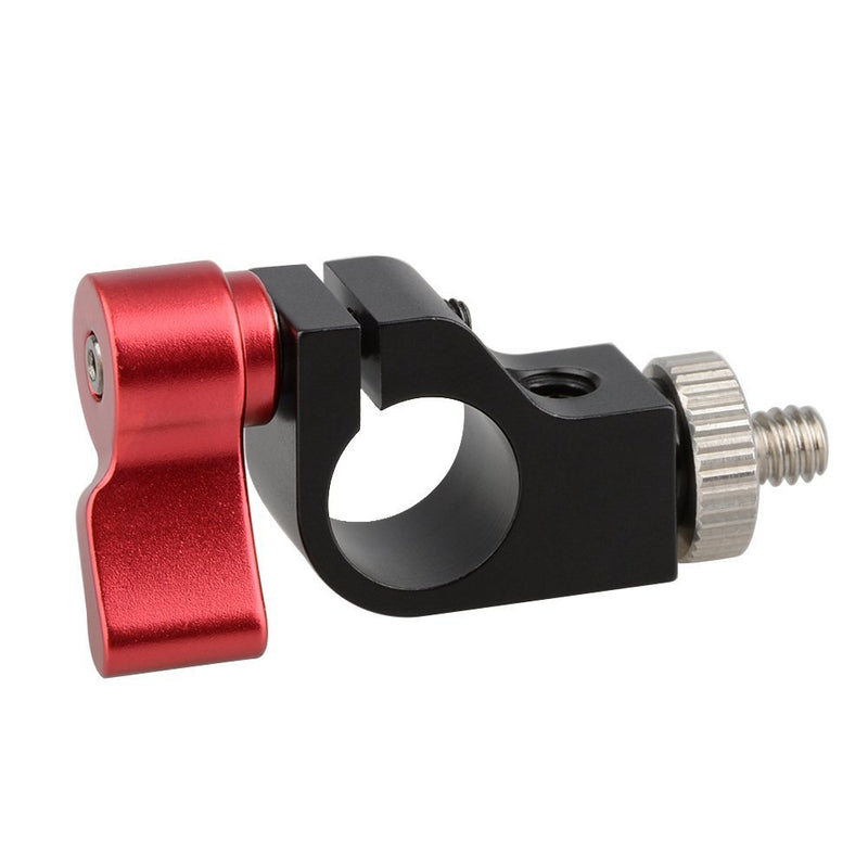 CAMVATE 15mm Single Rod Clamp Articulating with 1/4"-20 Screw(Red, 2 Pieses)