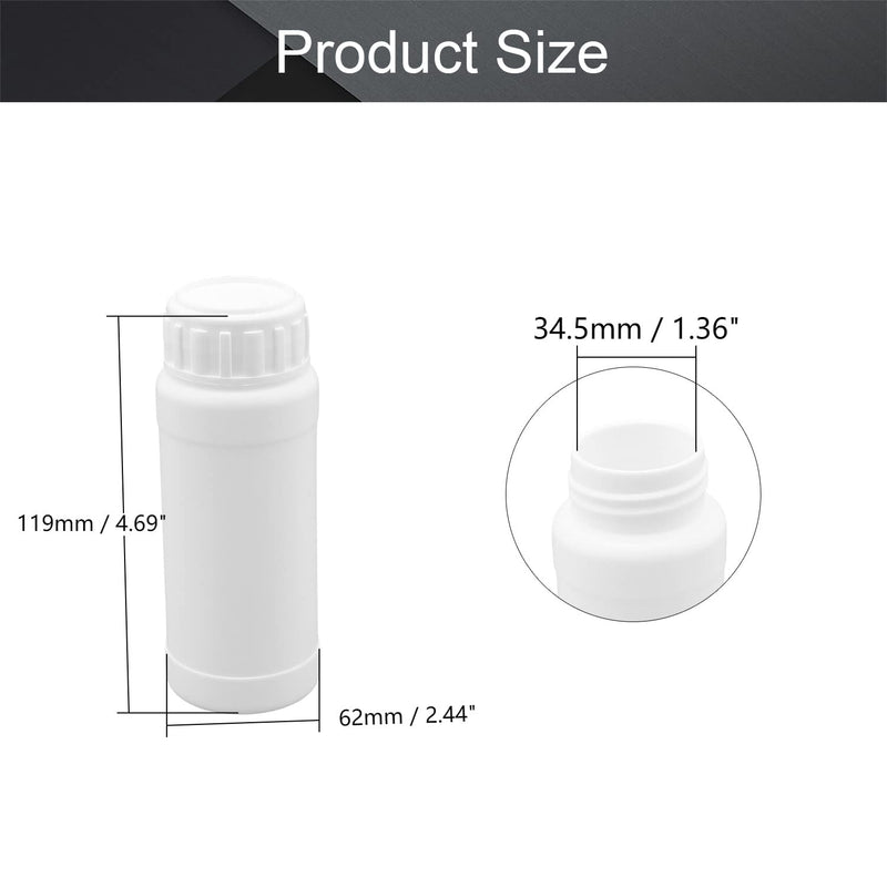 Othmro Plastic Lab Chemical Reagent Bottle 100ml Wide Mouth Sample Sealing Liquid Storage Container White 20pcs 100ml 20PCS