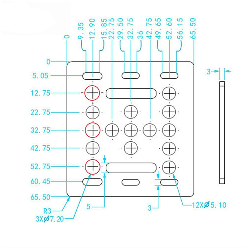 1-Pack Assembled 20mm V Gantry Plate Kit with Wheels Compatible with 2020 Series V-Slot Aluminum Profiles Linear Rail 3D Printer CNC