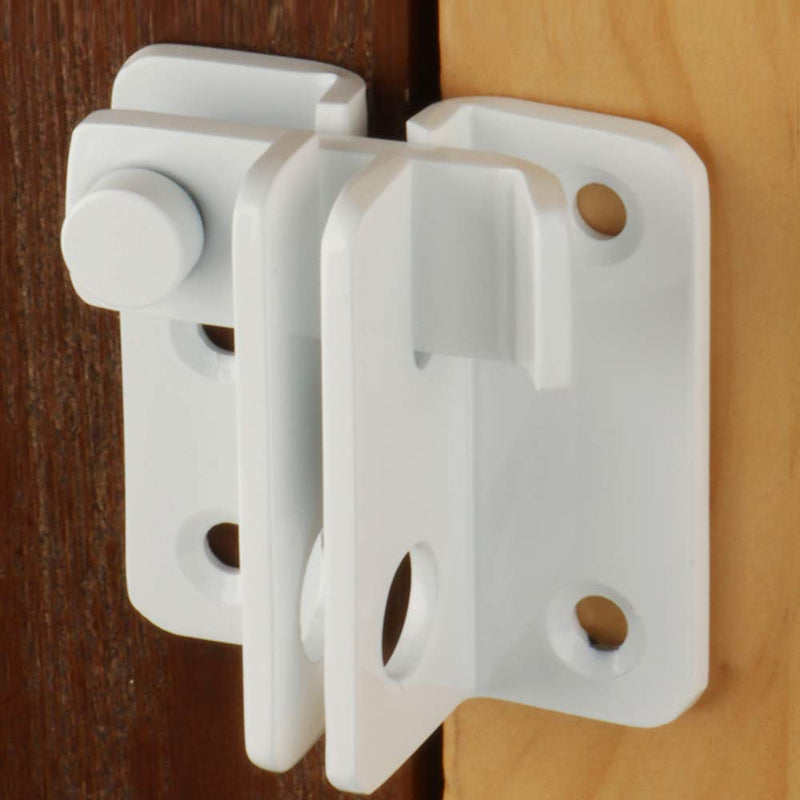 [AUSTRALIA] - Alise 2 Pcs Flip Latch Gate Latches Slide Bolt Latch Safety Door Lock Catch,MS3005W-2P Stainless Steel White Finish Large Size 