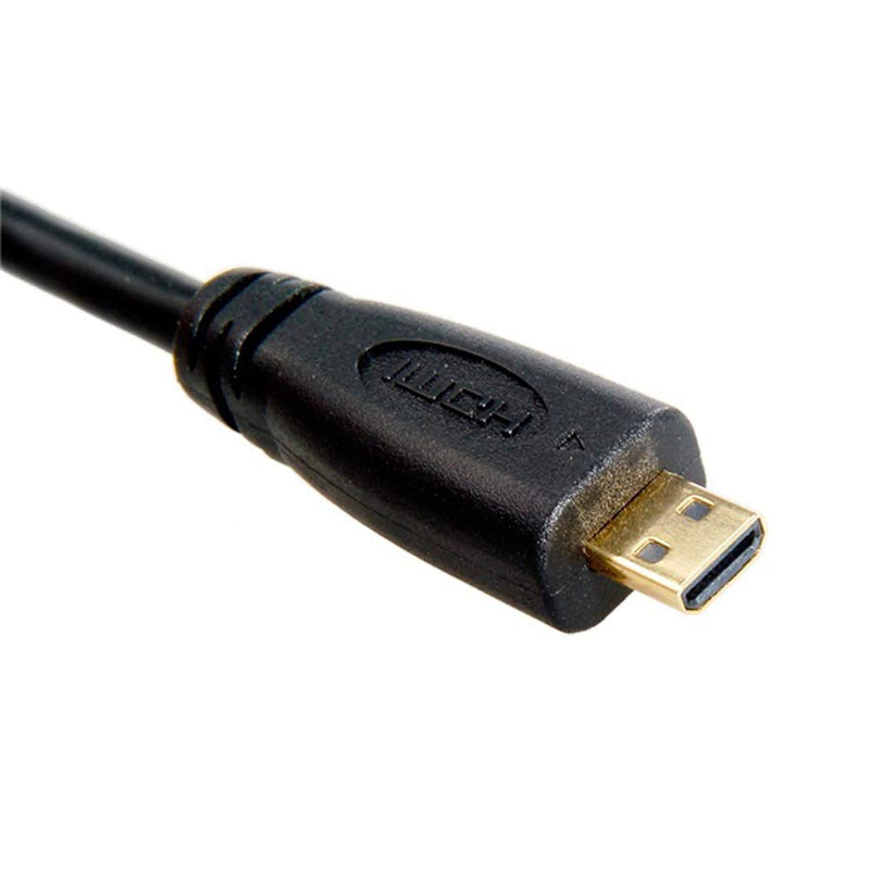 [AUSTRALIA] - CY Micro HDMI to HDMI Cable Adapter HDMI to Micro HDMI Cable for TV Camera 0.33ft Micro HDMI Male to HDMI Female Cable Cord 