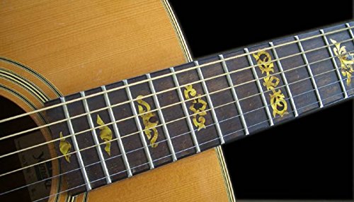 Inlay Sticker Fret Markers for Guitars & Bass - Garcia Deluxe - Ocher,F-013GD-OC