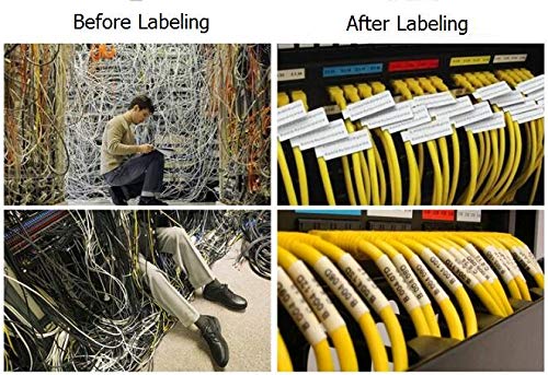[AUSTRALIA] - FlyLong 18445 3/4" Compatible Label Tape Replacement for DYMO 18445 Rhino Industrial Permanent Vinyl Labels Tapes Black on White for DYMO Rhino 4200 5000 5200 6000 Label Maker, 19mm x 5.5m, 6-Pack 