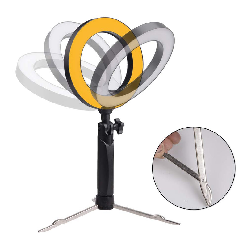 HAKUTATZ 6" LED USB Selfie Ring Light 2PCS with Tripod Stand LED Circle Light Mini Led Camera Ringlight for YouTube Video/Photography 6" 2PCS Kit