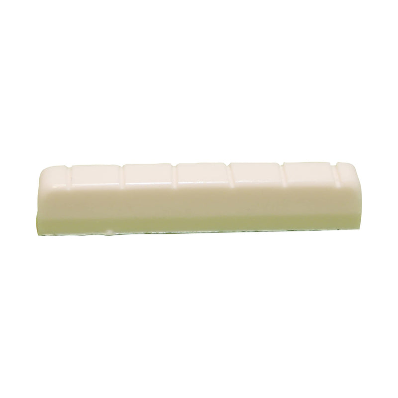 White classical guitar nut 52mm x 6mm high quality resin material.