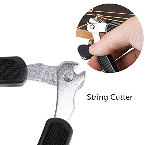 【Best Deals】OriGlam 3 IN 1 Multifunctional Guitar Tool Guitar String Winder + String Cutter + Pin Puller Instrument Accessories