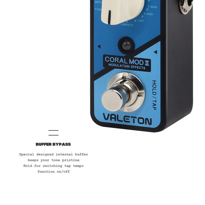 [AUSTRALIA] - Valeton Coral Mod II Digital Modulation Chorus Flanger Phaser Univibe Tremolo Lofi Multi Effects Guitar Bass Pedal 