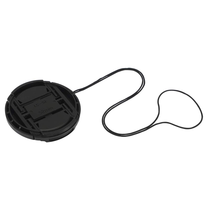 Haoge 52mm Center Pinch Snap On Front Lens Cap Cover with Cap Keeper for Canon Nikon Sony Fujifilm Sigma Tamron and Other 52mm Filter Thread Lens