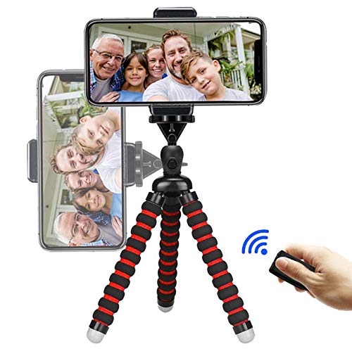 Phone Tripod, Travel Portable and Adjustable Camera Stand Holder with Wireless Remote and Universal Clip for iPhone, Android Phone, Camera, Sports Camera GoPro（7.48"） MINI:7.48"