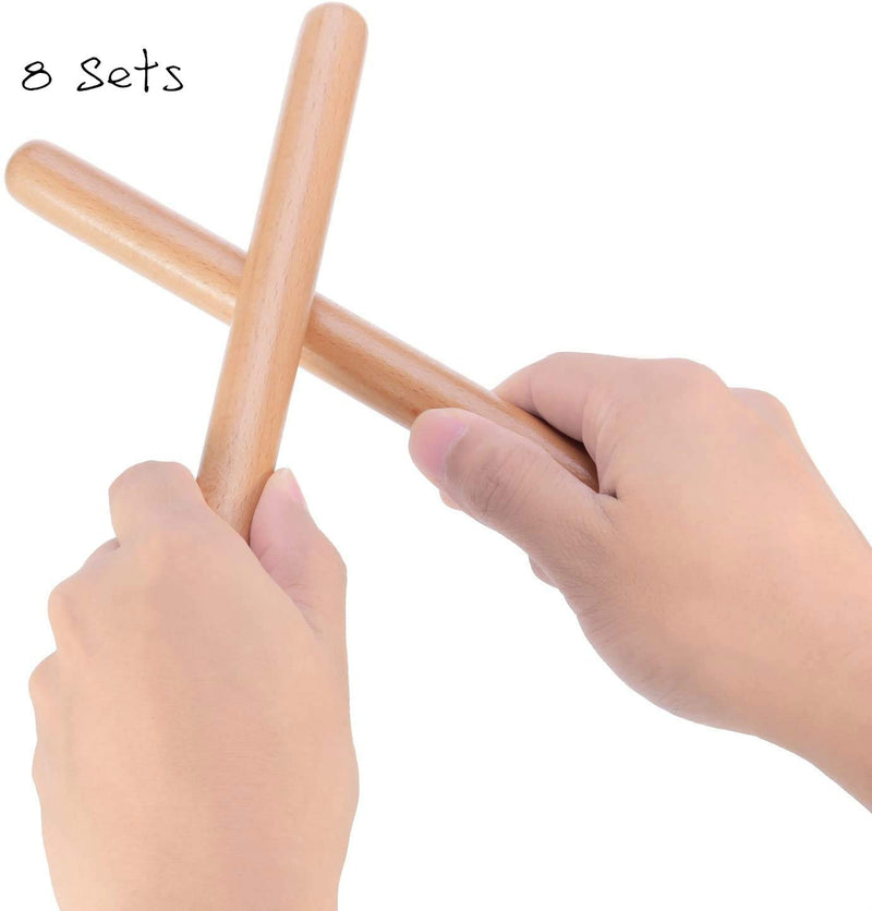 Claves for Children- Claves Music Set, 8 Sets Mmusical Wooden Toys, Brand New Percussion Rhythm Sticks Children Musical Toy Gift